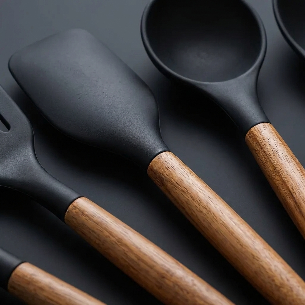 Premium 35-Piece Silicone Kitchen Utensil Set – Heat-Resistant, BPA-Free with Organizer (Black)